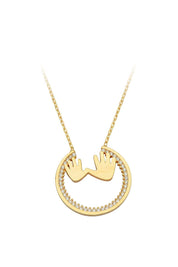 Altın Halka El Kolye