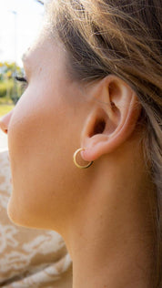 Gold Hoop Earrings 1 Cm