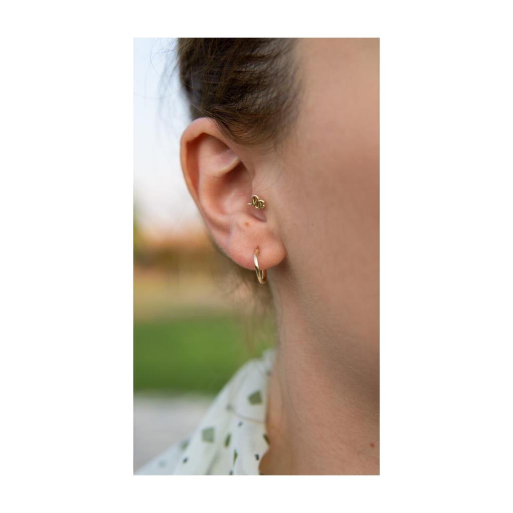 Altın Halka Küpe 1cm Çap