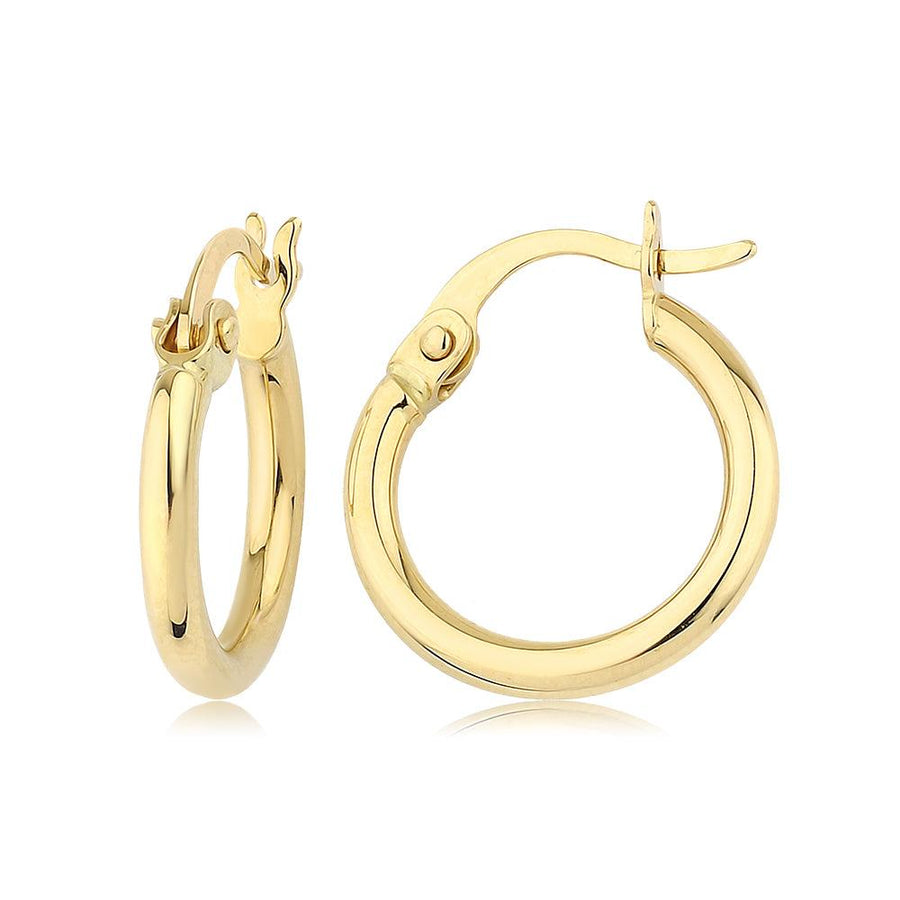 Gold Ring Earrings In Diameter 1.2 Cm