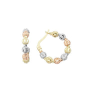 Altın Üç Renk Top Top Küpe