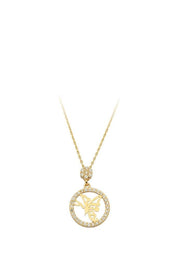 Altın Halka Melek Kolye