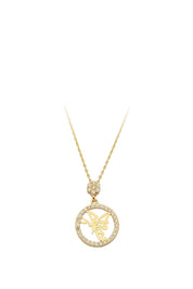 Altın Halka Melek Kolye