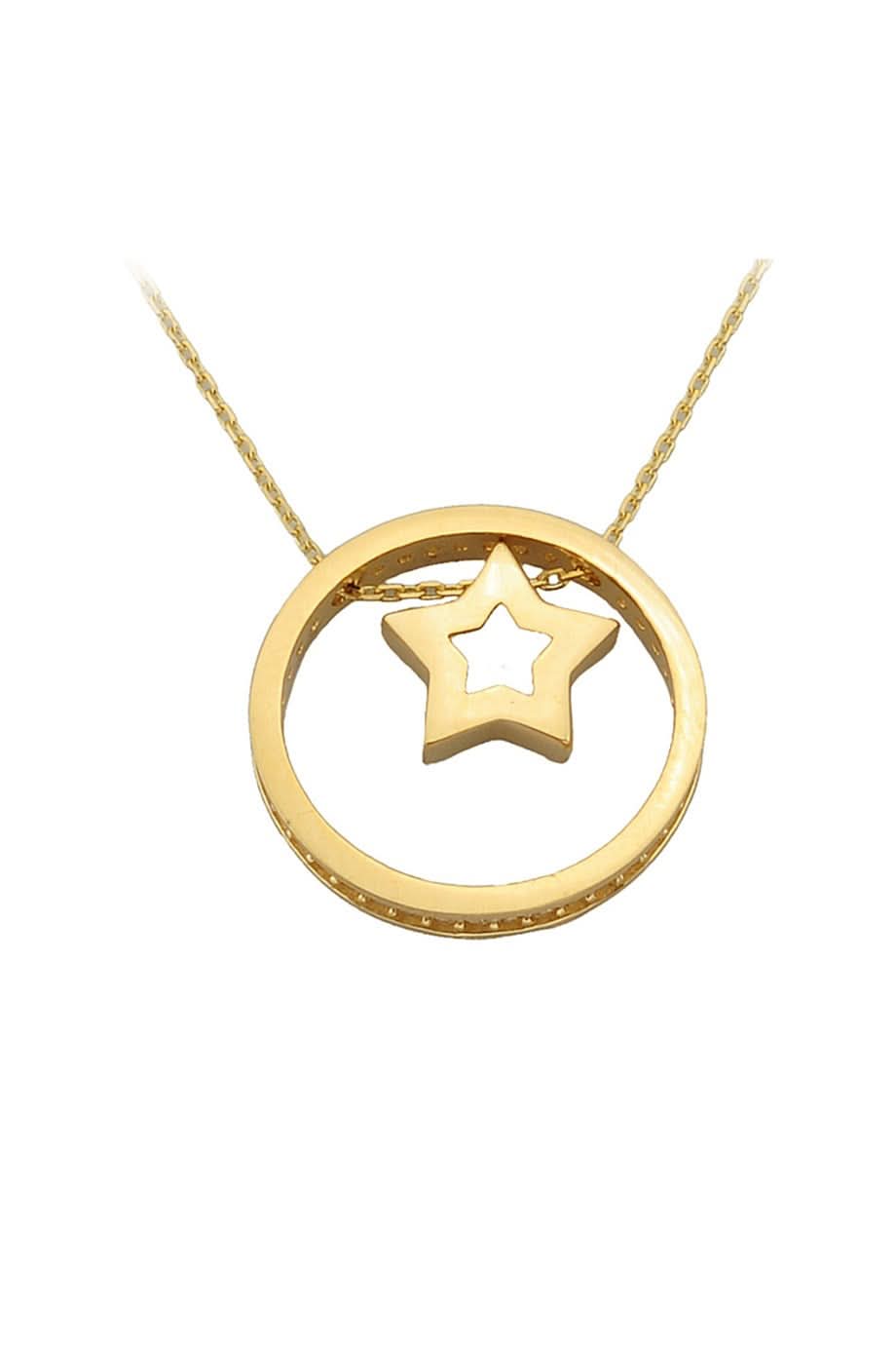 Altın Halka Yıldız Kolye