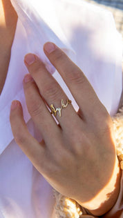 Gold Name Ring