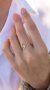 Gold Name Ring