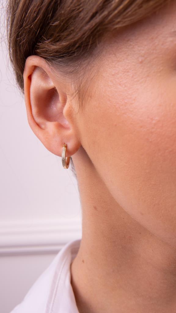 Gold Pen Hoop Earrings