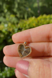 Golden Pen Heart Necklace