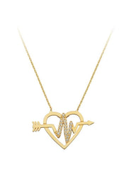 Altın Kalp Atışı Kolye