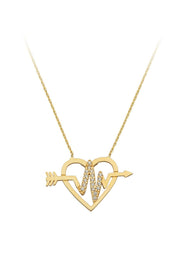 Altın Kalp Atışı Kolye