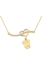 Altın Kalpli Çift Kolye