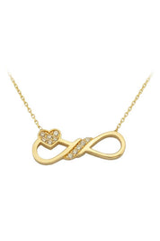 Gold -Hearted Infinity Necklace