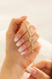 Altın Kalpli Yonca Bileklik