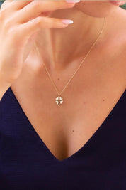 Golden -Hearted Clover Necklace