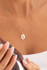 Golden -Hearted Clover Necklace