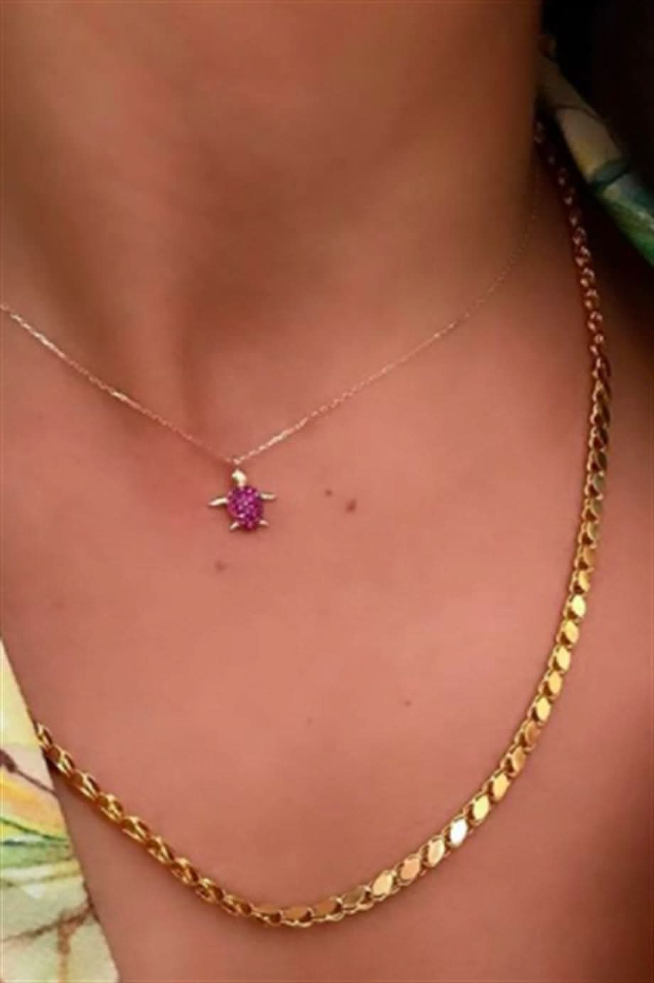 Altın Kaplumbağa Kolye