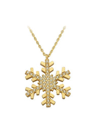 Golden Snowflake Necklace