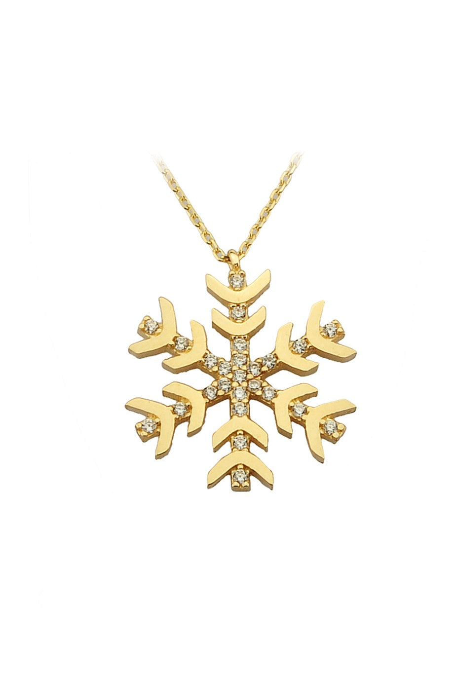 Golden Snowflake Necklace