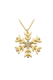 Golden Snowflake Necklace