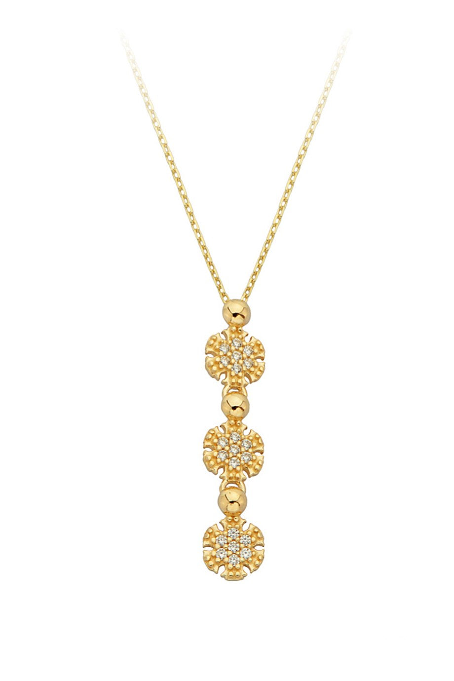 Golden Snowflake Necklace