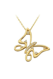 Altın Kelebek Kolye