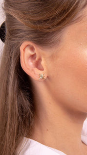 Gold Pole Star Earrings