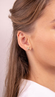 Gold Pole Star Earrings