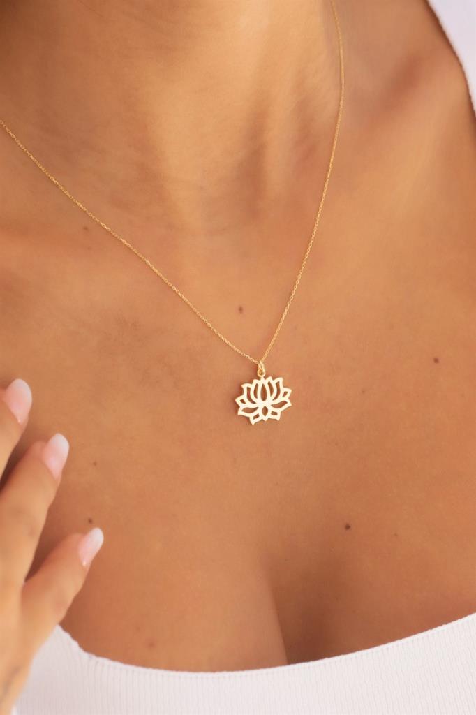 Gold Lotus Necklace