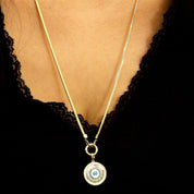 Gold Medallion Nazar Necklace