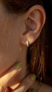 Gold Blue Earrings