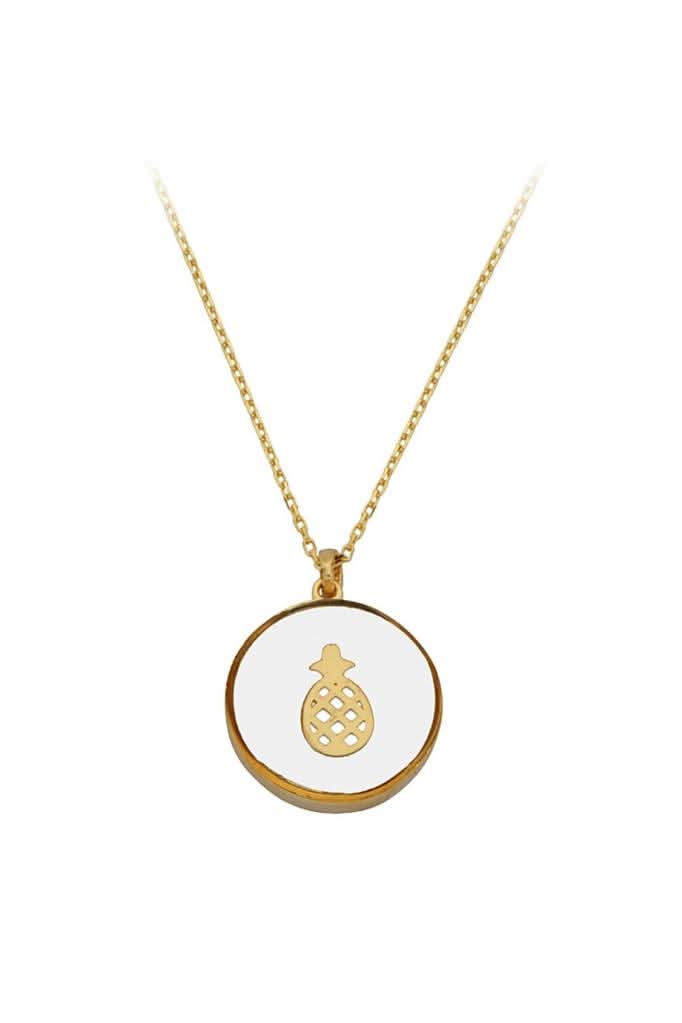 Altın Mineli Ananas Kolye