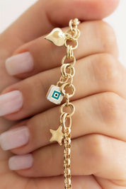 Altın Mineli Charm Bileklik