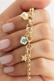 Altın Mineli Charm Bileklik