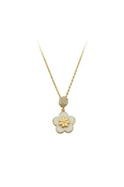 Gold Encouraged Flower Necklace