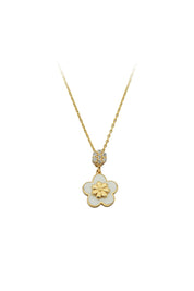 Gold Encouraged Flower Necklace