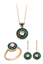 Altın Mineli Elmas Görünümlü Mini Set