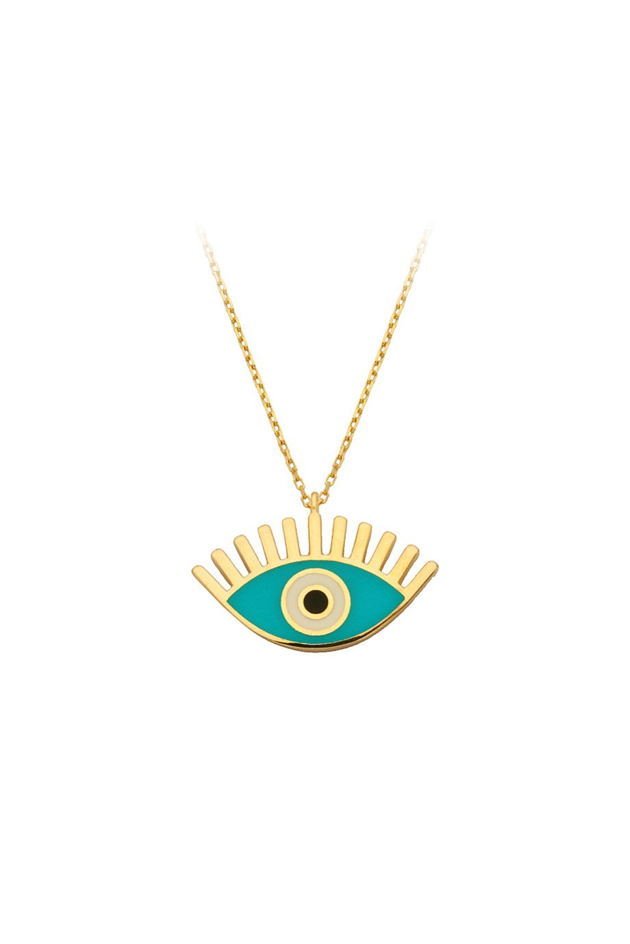 Gold Encountered Eye Necklace