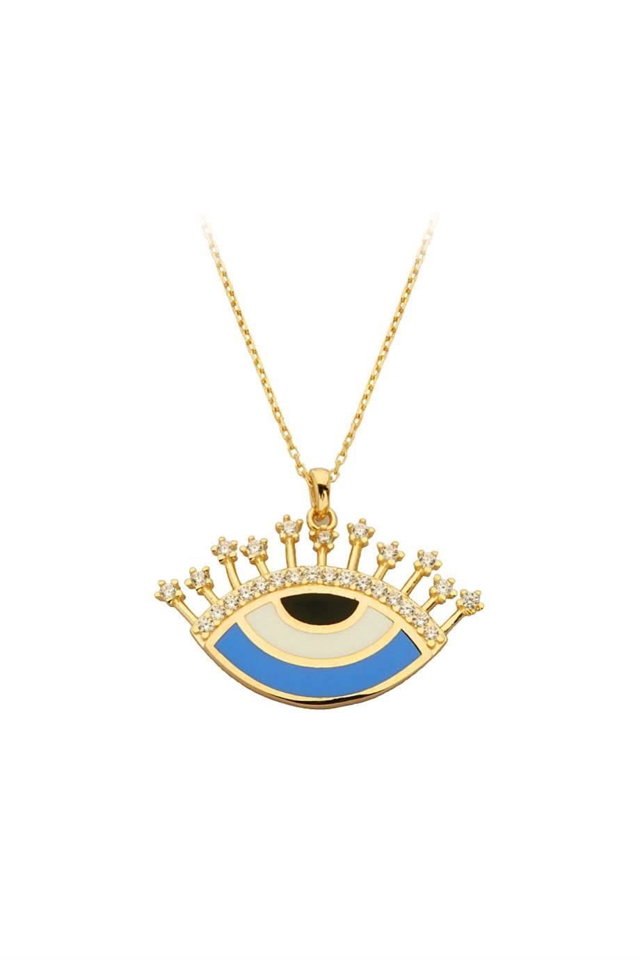 Altın Mineli Göz Kolye