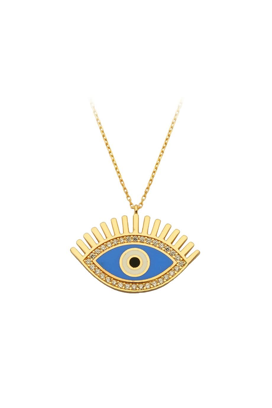 Altın Mineli Göz Kolye