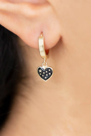 Gold Encouragement Heart Earrings