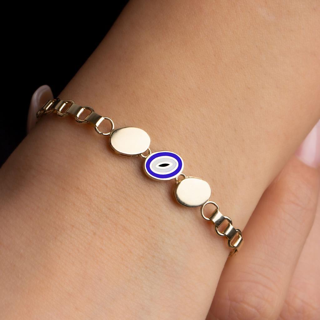 Gold Evil Eye Bracelet ALT_NZR_BLKK