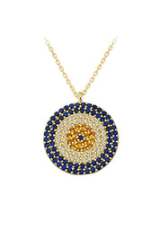 Gold Evil Eye Bead Necklace