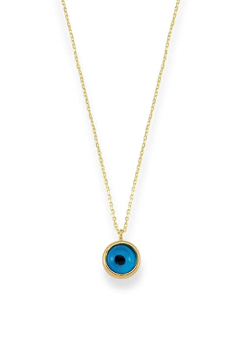 Gold Evil Eye Bead Necklace