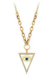 Gold Nazar Eye Necklace