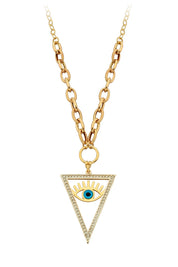 Gold Nazar Eye Necklace