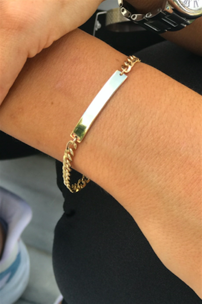 Altın Plaka Bileklik