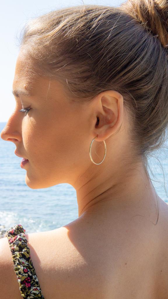 Gold Plain Hoop Earrings