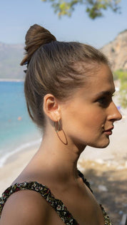 Gold Plain Hoop Earrings