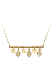 Altın Sallantılı Çiçek Kolye