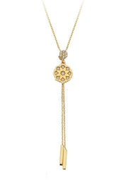 Altın Sallantılı Çiçek Kolye